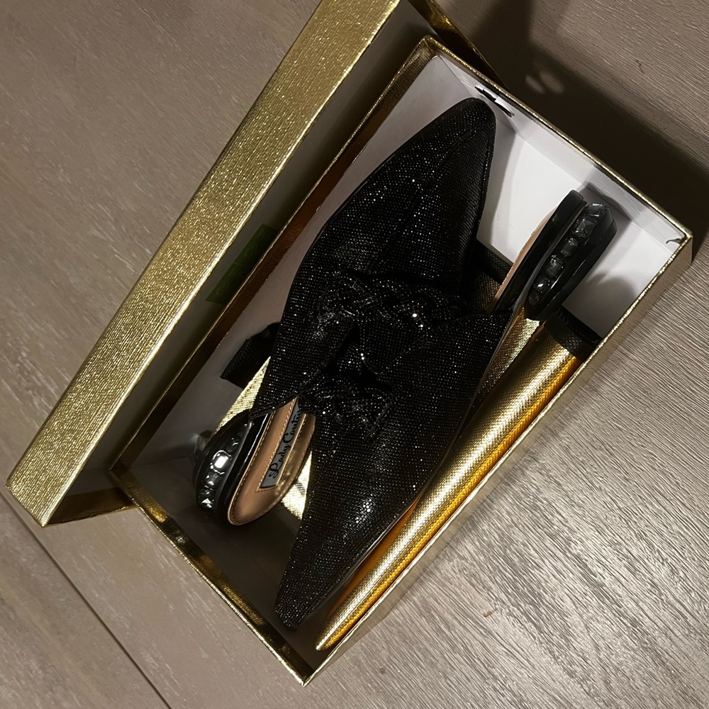 NEW LADY COUTURE black sequin embellishments glitter sparkle monaco mule 8 - Picture 5 of 6